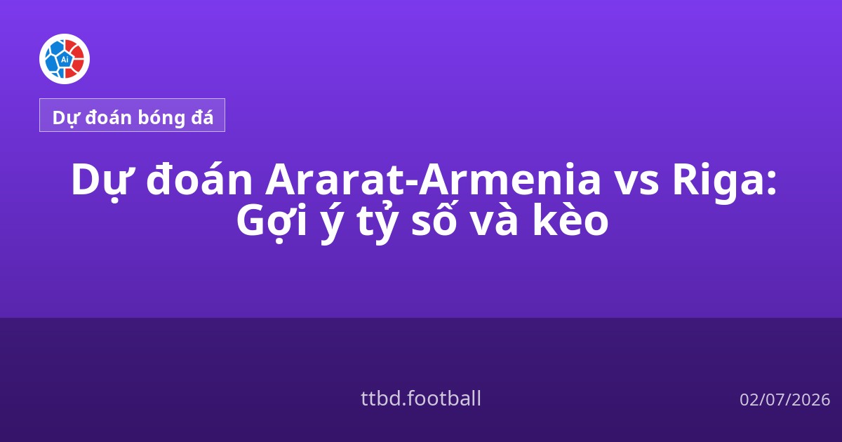 Dự đoán Ararat-Armenia vs Riga: Gợi ý tỷ số và kèo